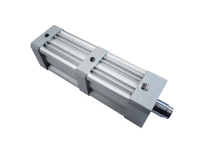 Special actuator with built-in booster to increase output stroke speed in die-cutting and cut-off applications